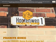 Tablet Screenshot of prignitz-honig.de